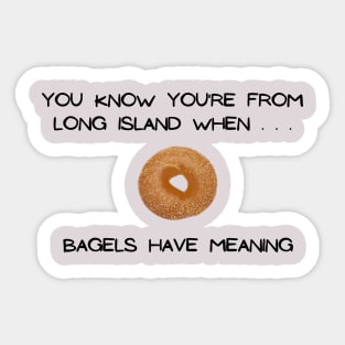 Long Island Bagel (Light Colors) Sticker